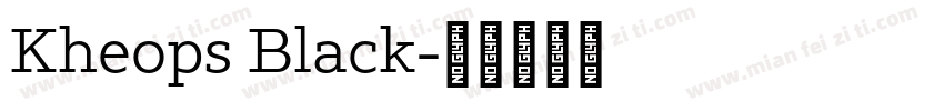 Kheops Black字体转换